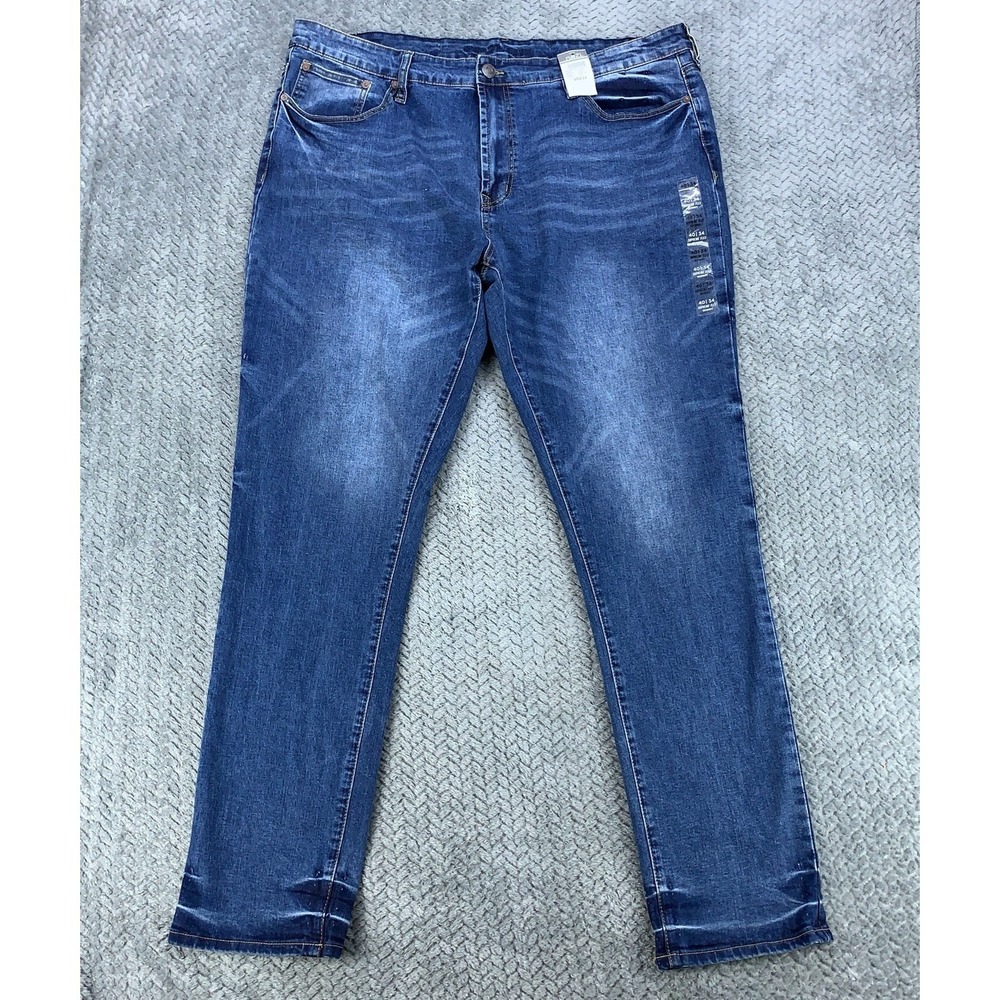Rue 21 Supreme Flex Skinny Jeans Men's 40x34 Big Blue Med Wash Stretch NWT
